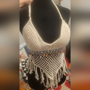 Crochet top with padding. One size NWT